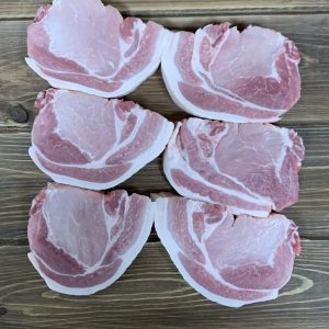 6 x pork ribeye's