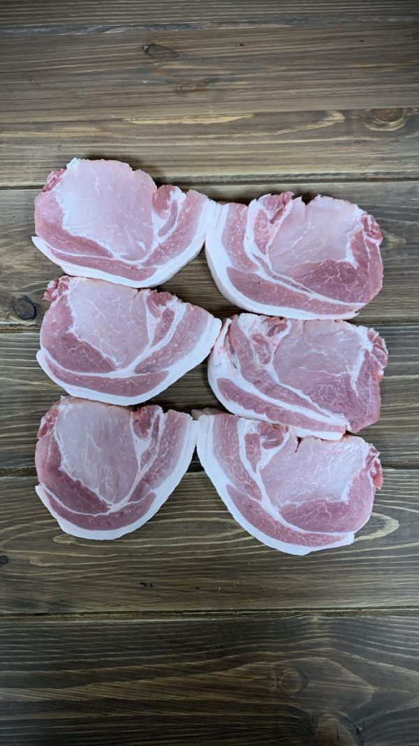 6 x pork ribeye's