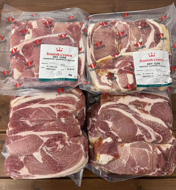 Dry Cured Smoked or Plain Bacon 2kg