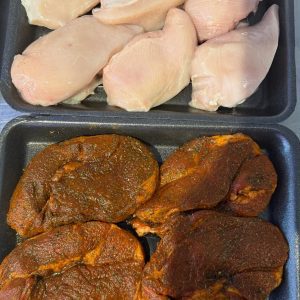 Minted Lamb steaks & chicken fillet  combo