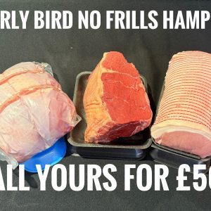 Early bird no frills hamper £50