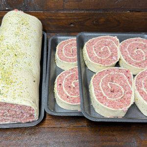 Pork & apple pinwheel